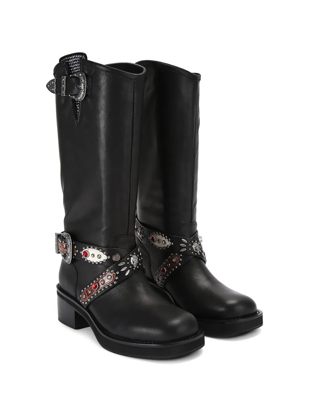 Kurt Geiger London Western studded biker boots Zwart