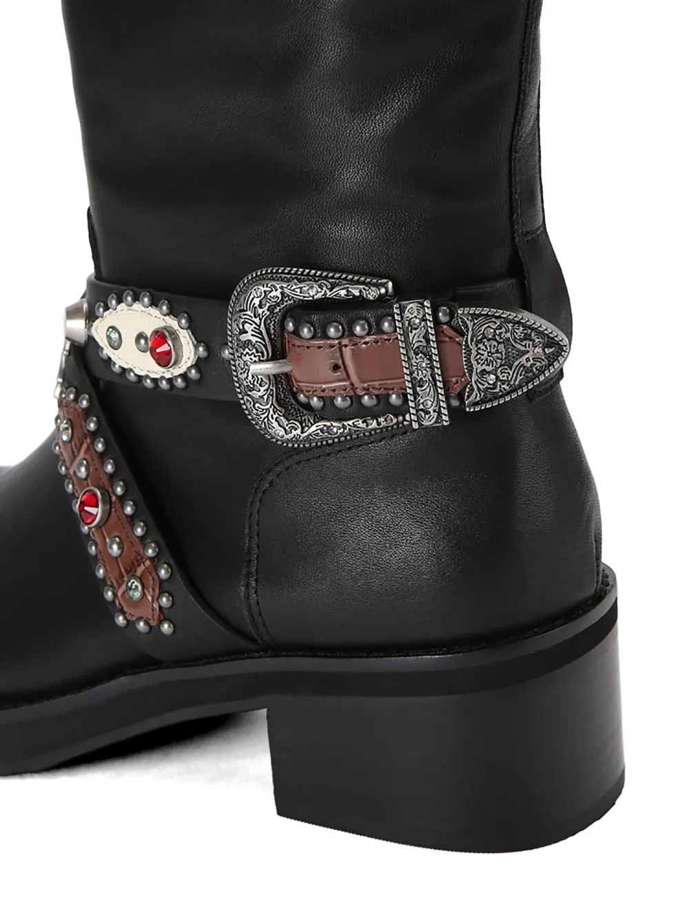 Kurt Geiger London Western studded biker boots Zwart
