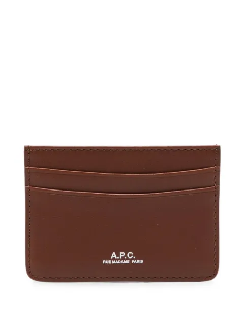 A.P.C. logo-print leather cardholder