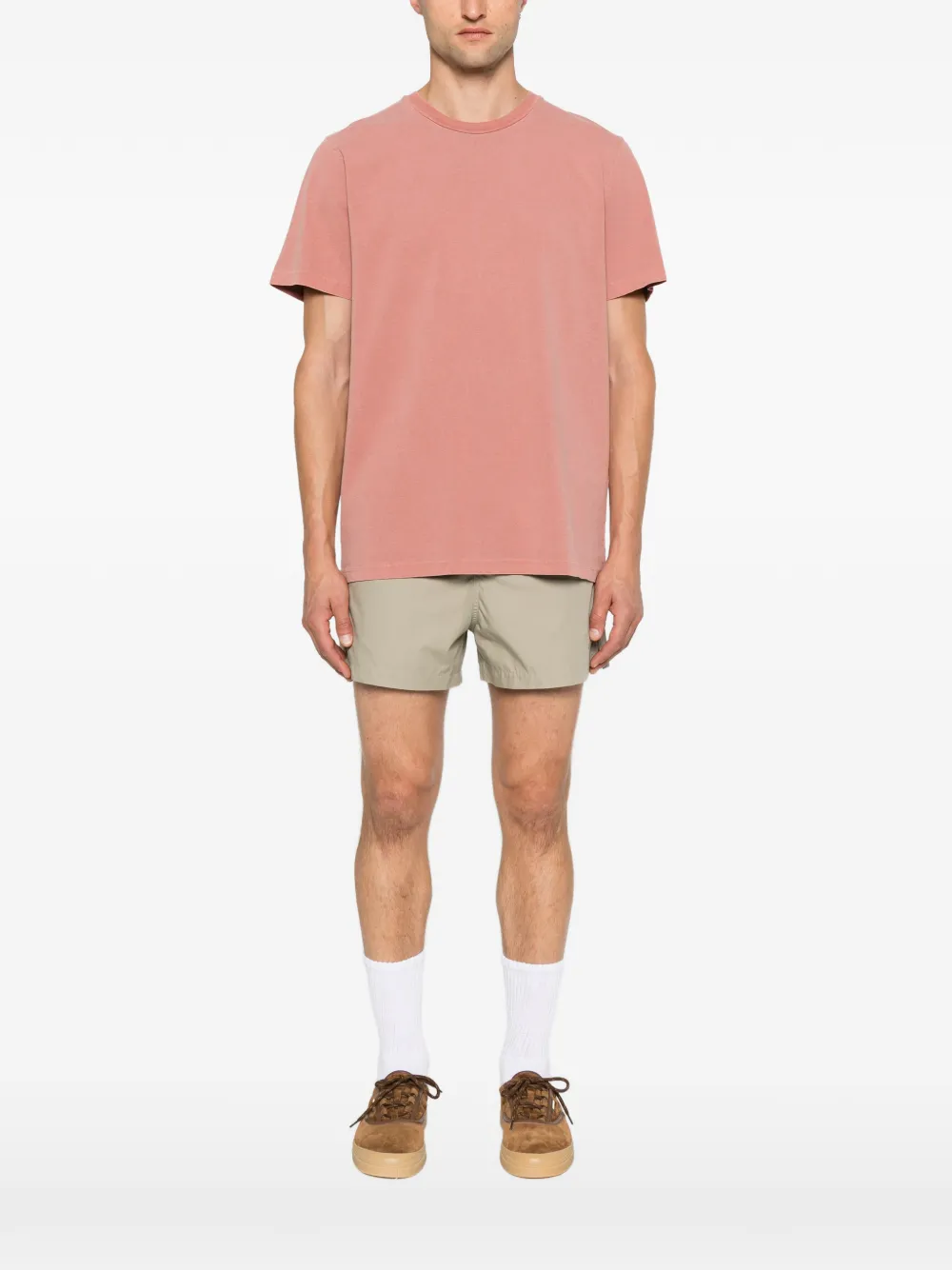 A.P.C. T-shirt met logoprint met ronde hals Bruin