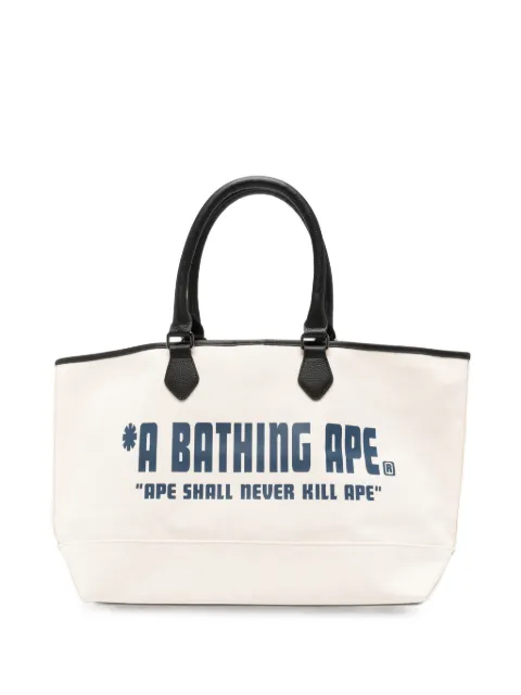 A BATHING APE® logo-print tote bag