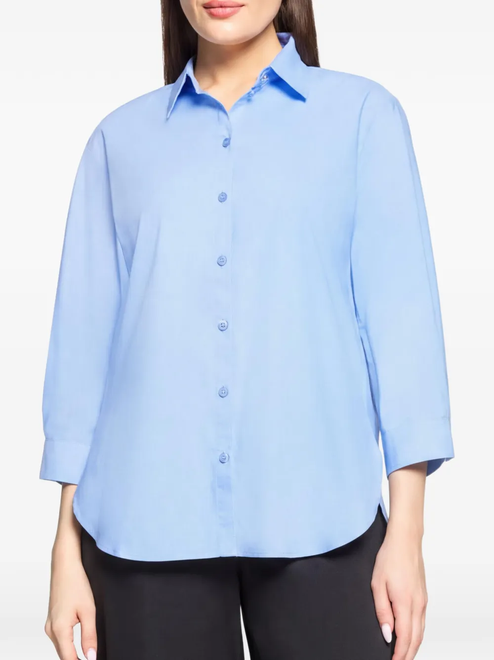 Betty Barclay gathered-back classic-collar shirt Blauw