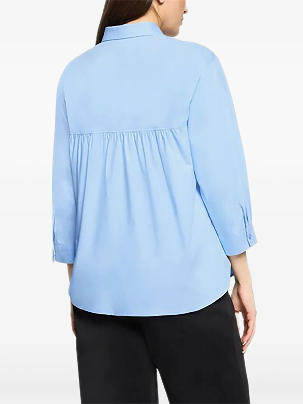 Betty Barclay gathered-back classic-collar shirt Blauw