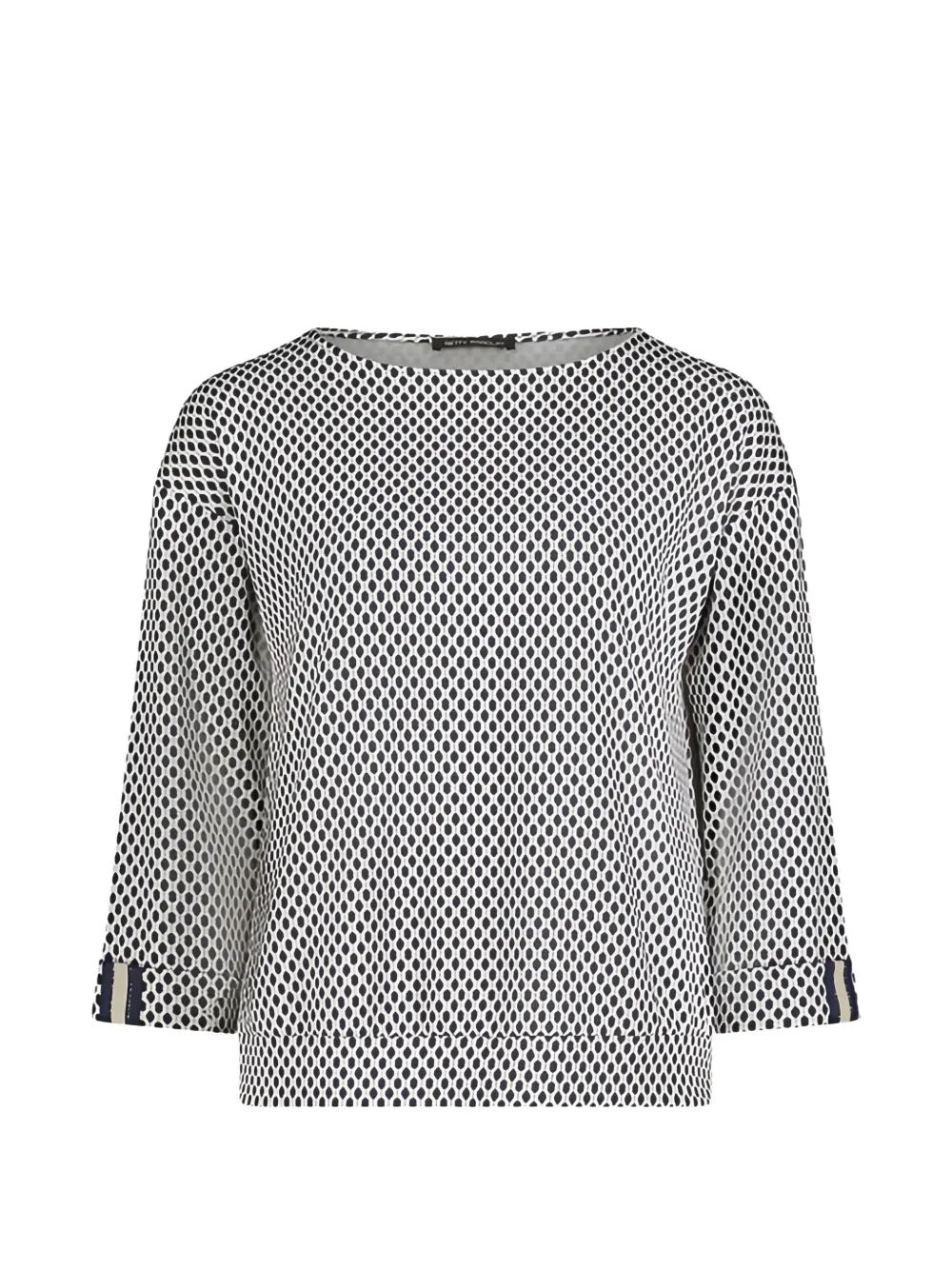 Betty Barclay geometric-pattern boat-neck sweater - Weiß