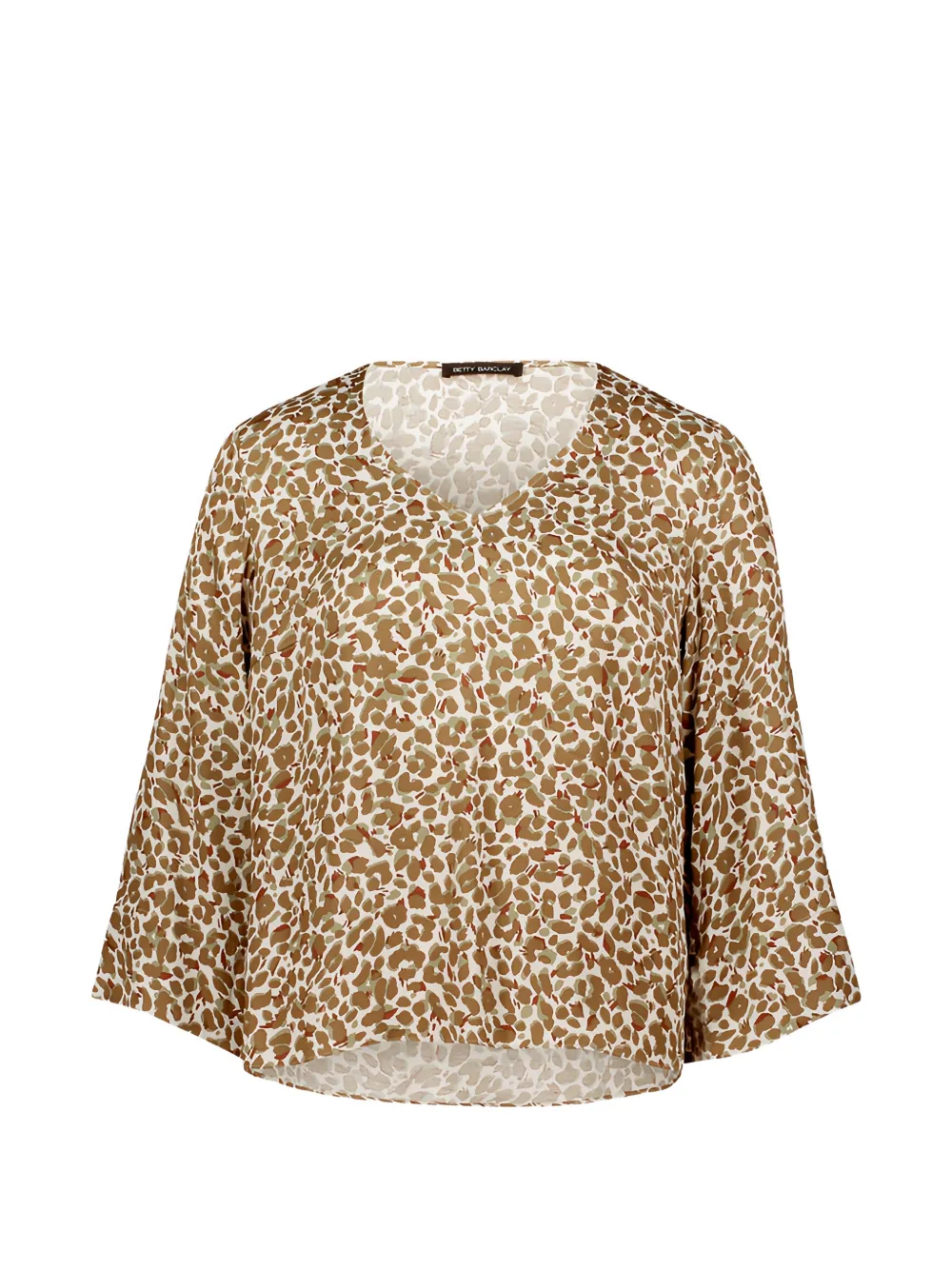 Betty Barclay leopard-print V-neck blouse - Marrone