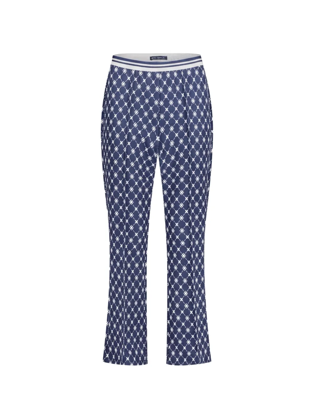 Betty Barclay geometric-print elasticated-waistband trousers - Blu