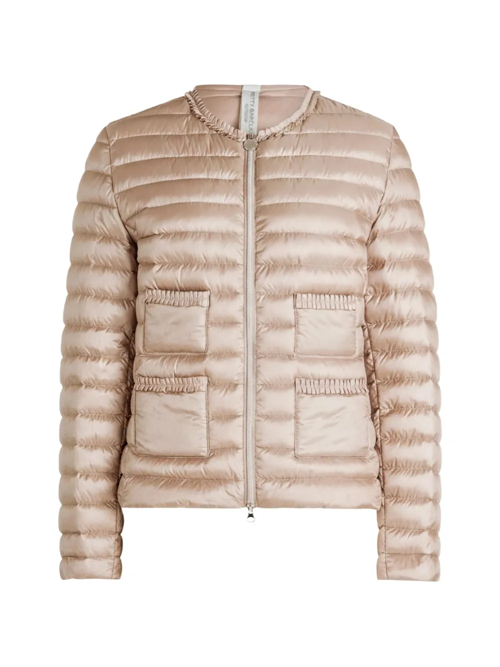 Betty Barclay quilted ruffled jacket - Nude