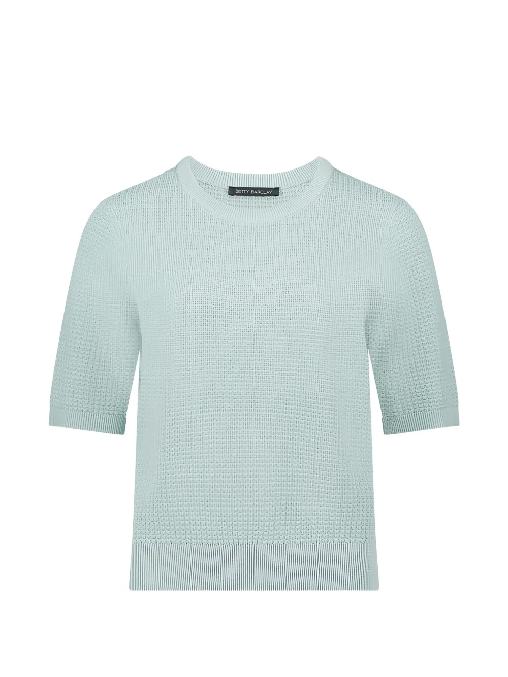Betty Barclay waffle-knit short-sleeve top - Verde