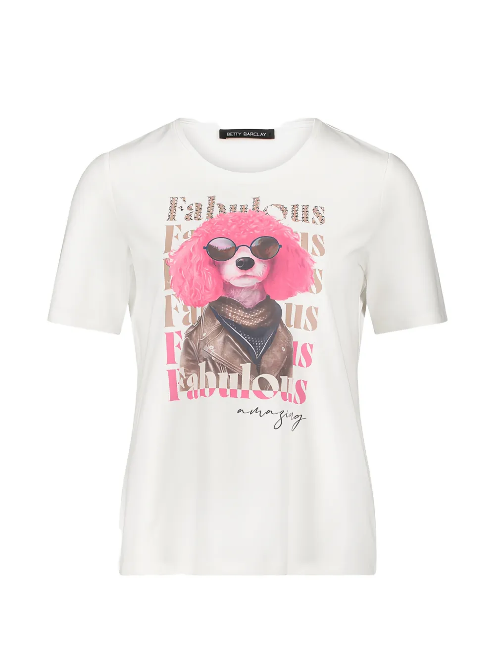 Betty Barclay T-shirt girocollo con stampa - Bianco