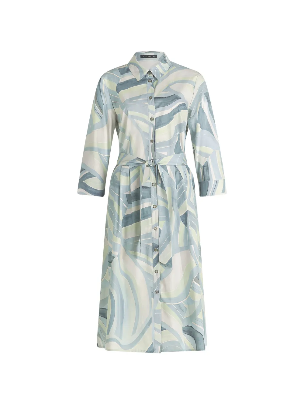 Betty Barclay abstract-print belted dress - Blu