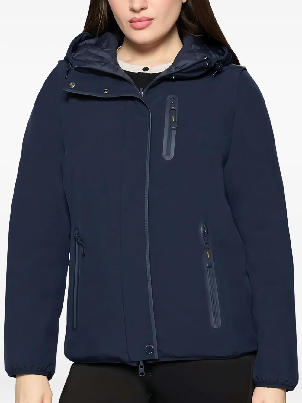 Betty Barclay hooded zip-up jacket Blauw