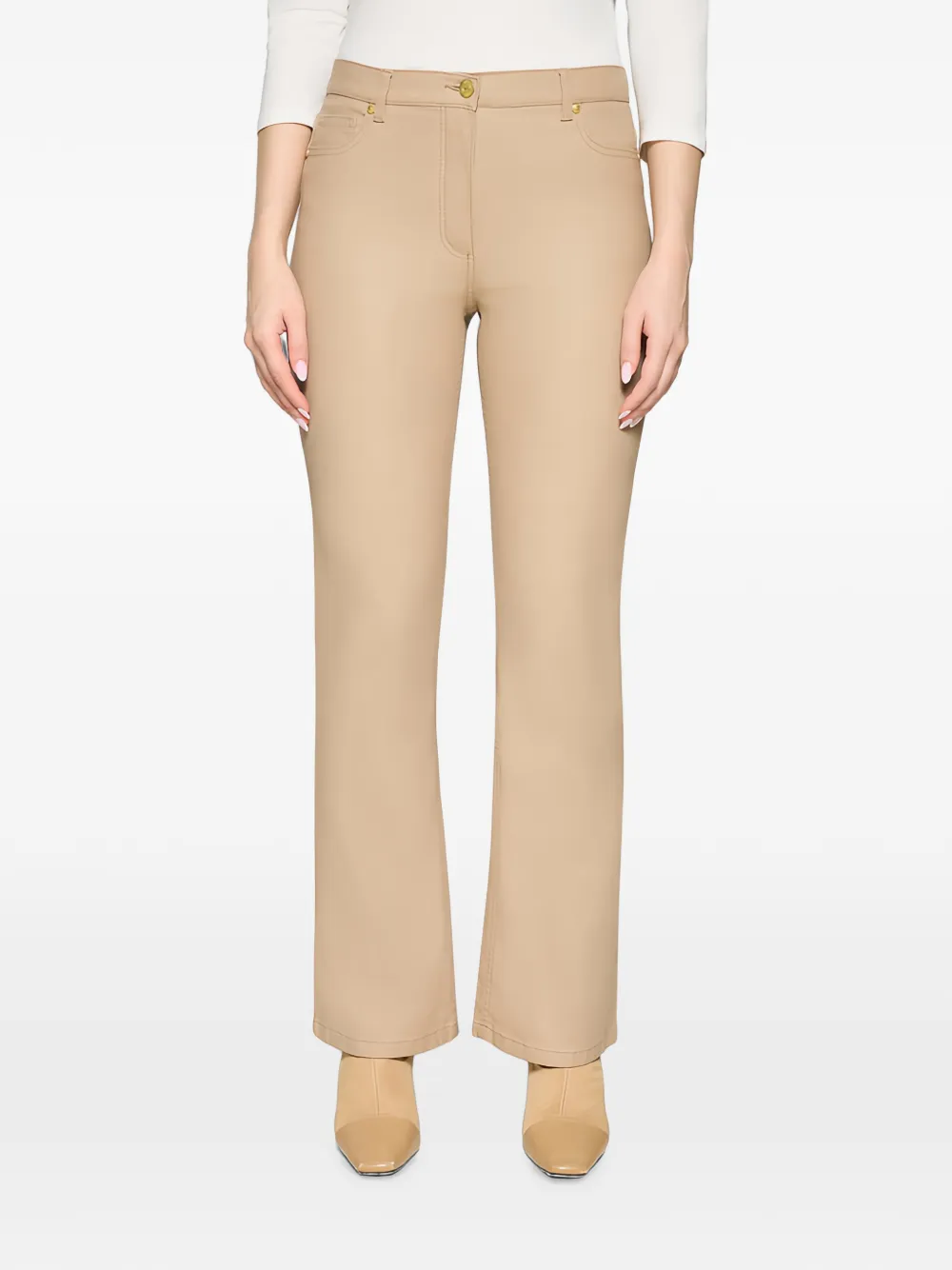 Betty Barclay Mid waist flared broek Beige