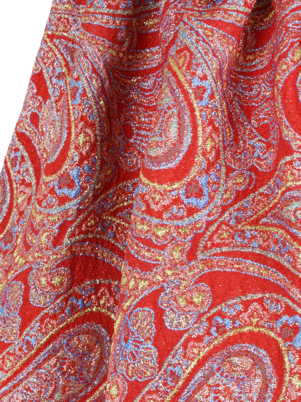 Hucklebones London paisley-print bow-detail midi dress Rood