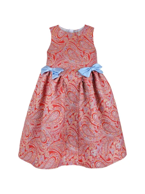 Hucklebones London paisley-print bow-detail midi dress