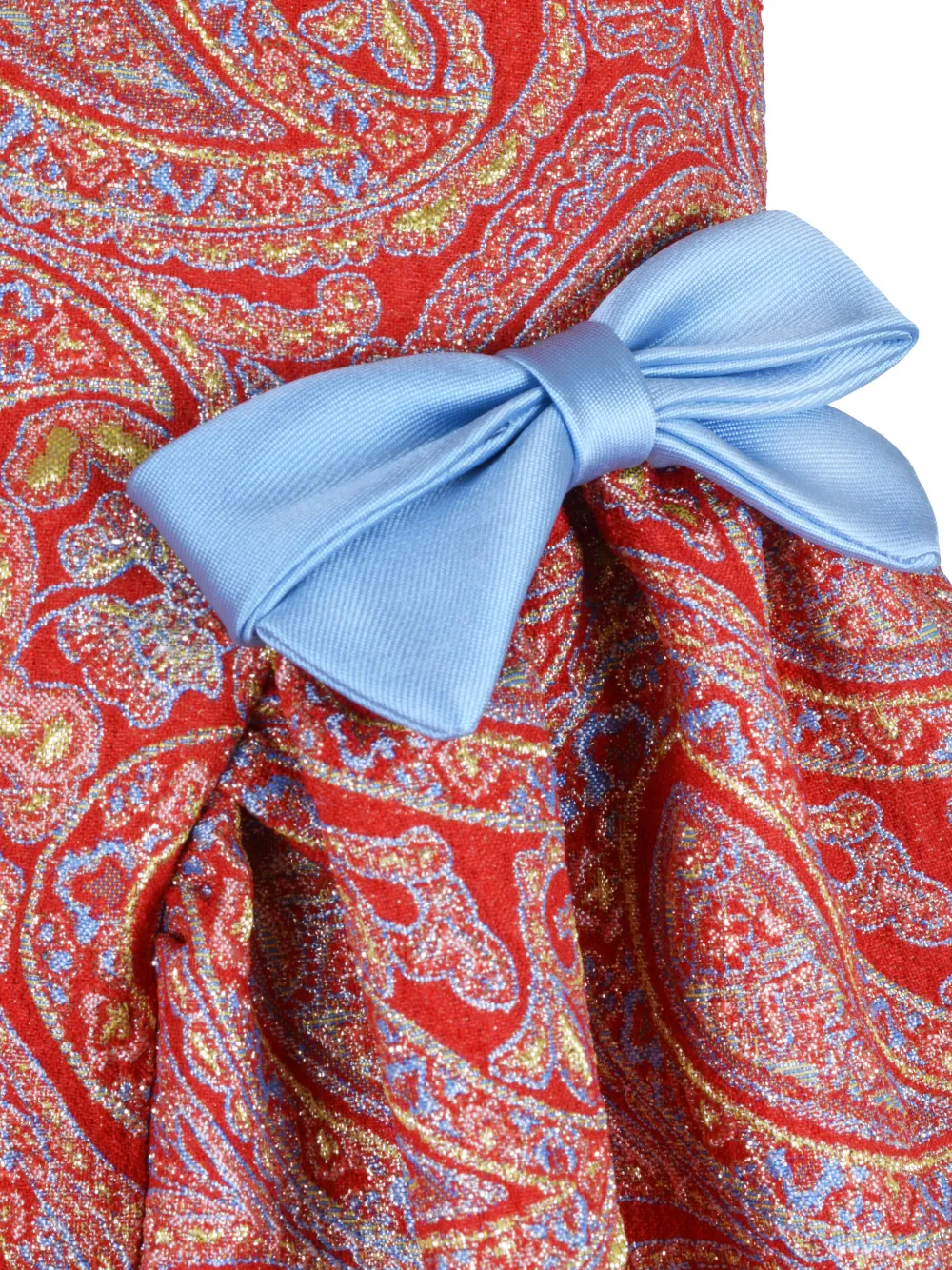 Hucklebones London paisley-print bow-detail midi dress Rood