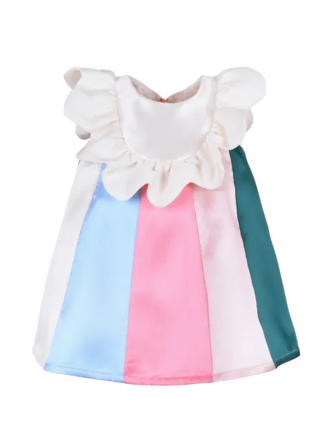 Hucklebones London ruffle-bib rainbow dress