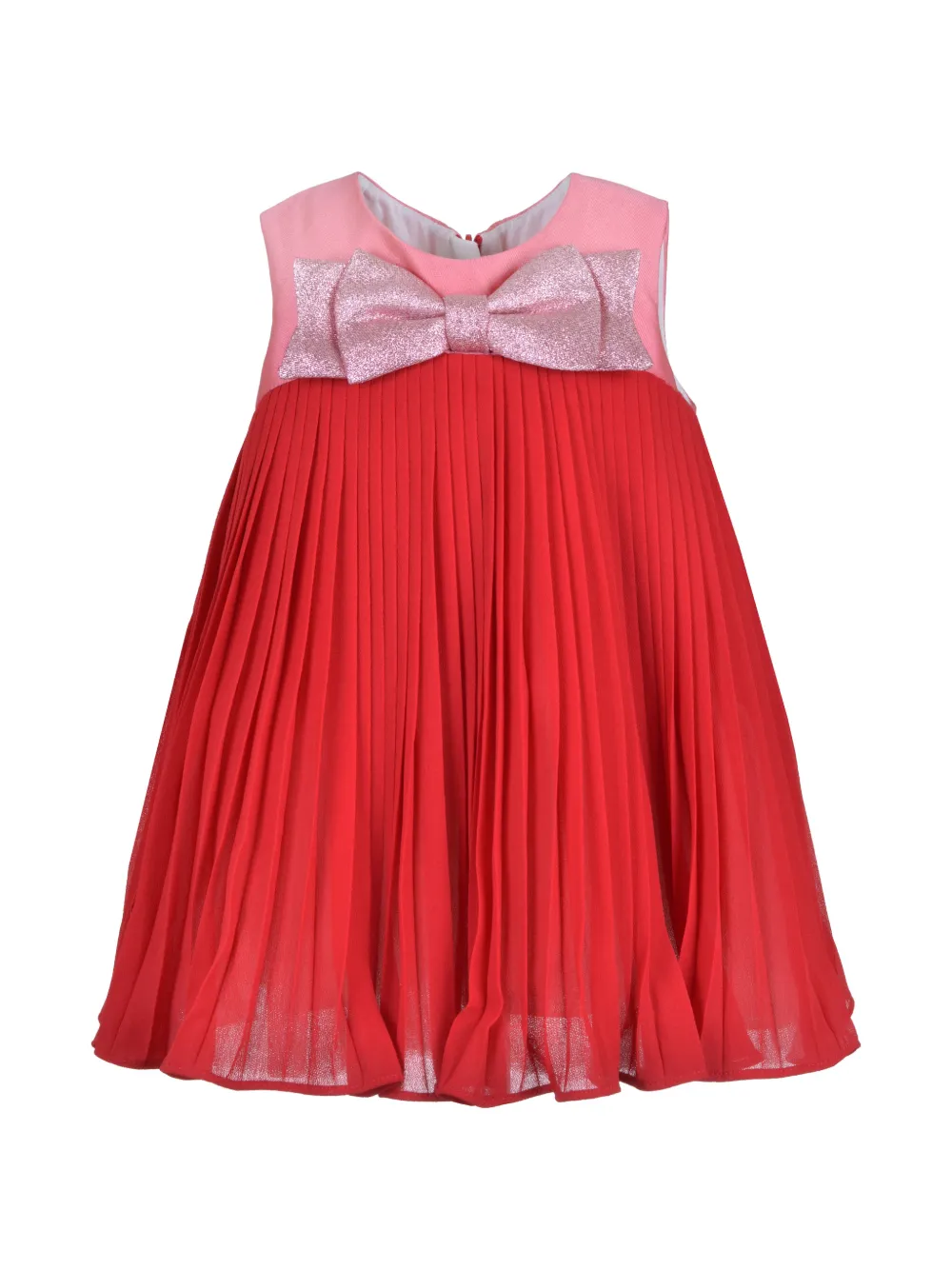 Hucklebones London pleated bow-detail dress - Rosso