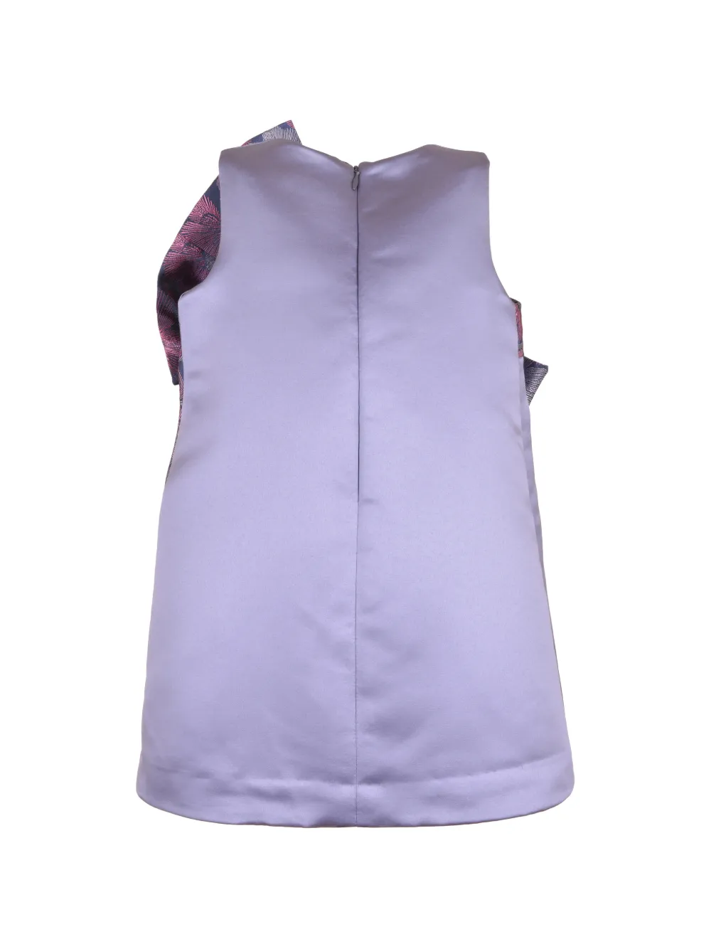 Hucklebones London Jurk met bloemenjacquard en strikdetail Paars