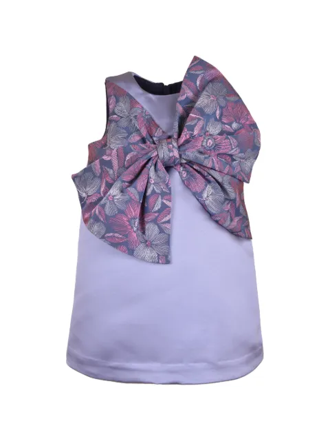 Hucklebones London bow-detail floral-jacquard dress