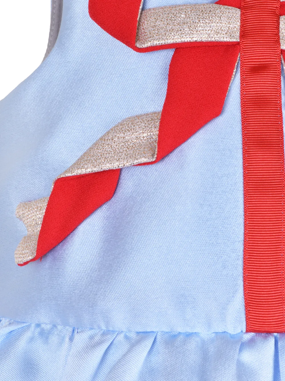 Hucklebones London Origami Ribbon dress and bloomers set Blauw
