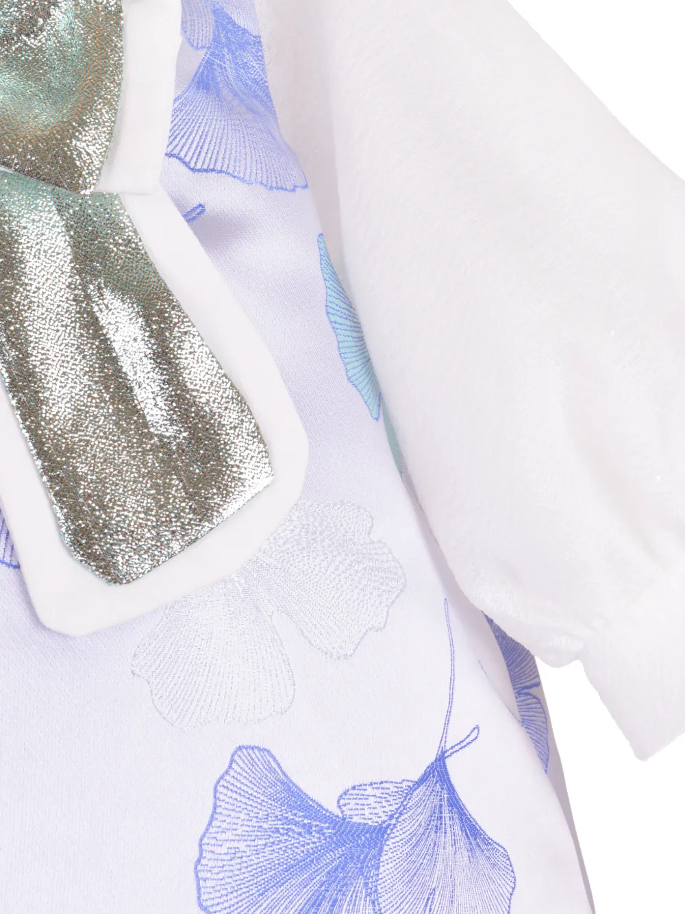 Hucklebones London Vergulde shiftjurkset met strik Wit