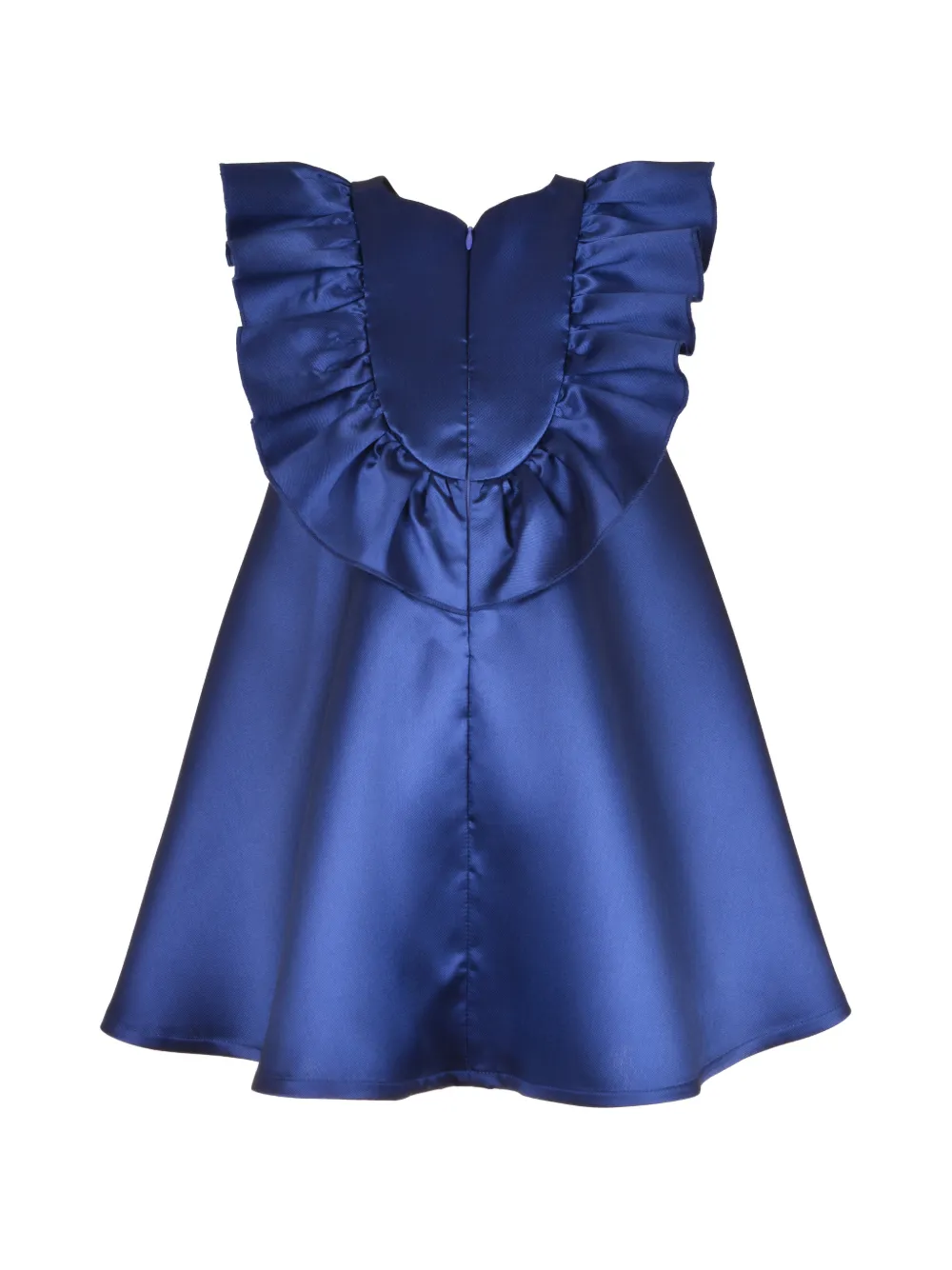 Hucklebones London ruffle-bib trapeze dress Blauw