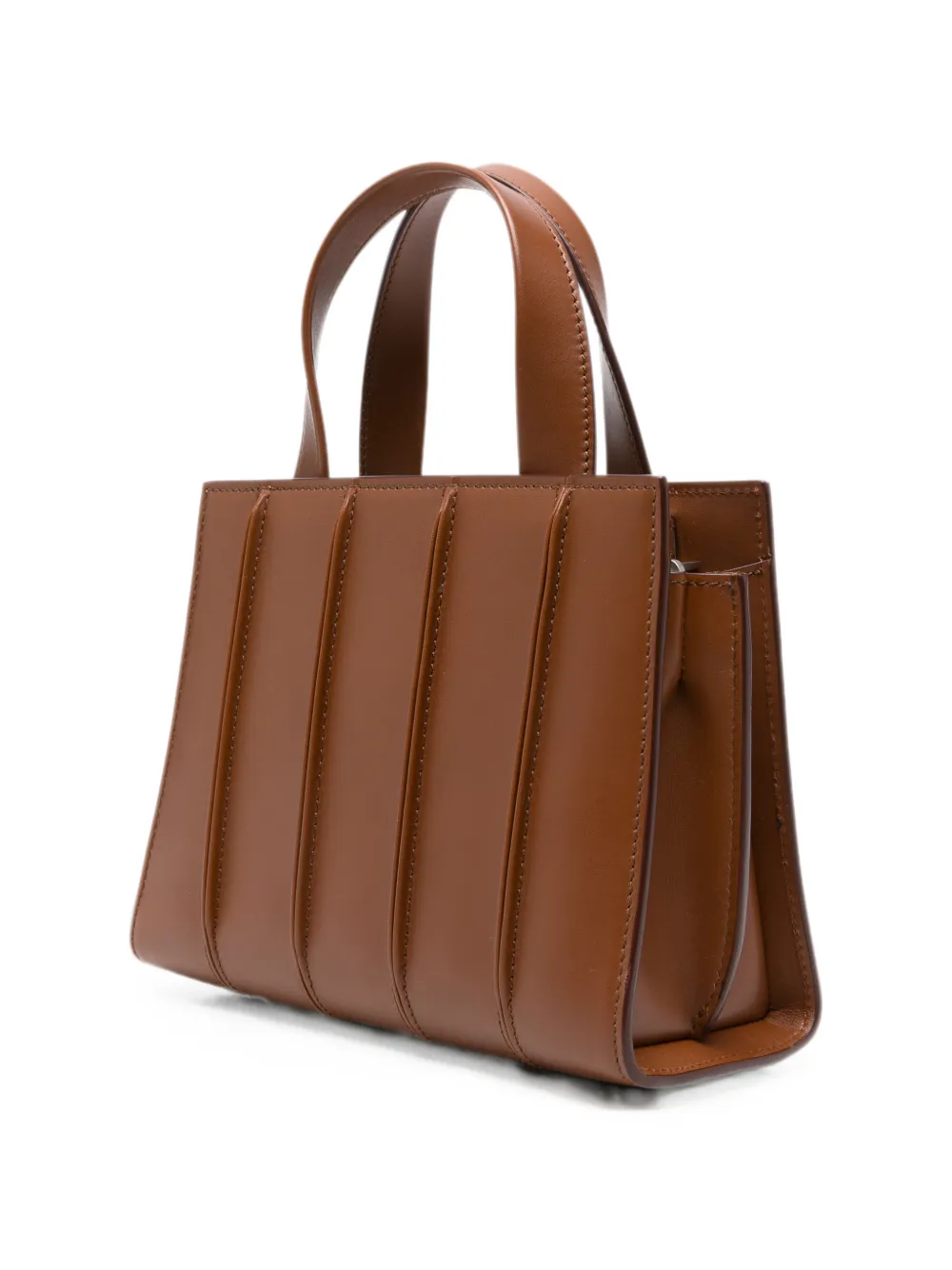 Max Mara Whitney leren shopper Bruin
