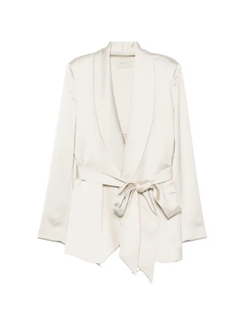 THE ARCHIVIA satin-finish belted dress