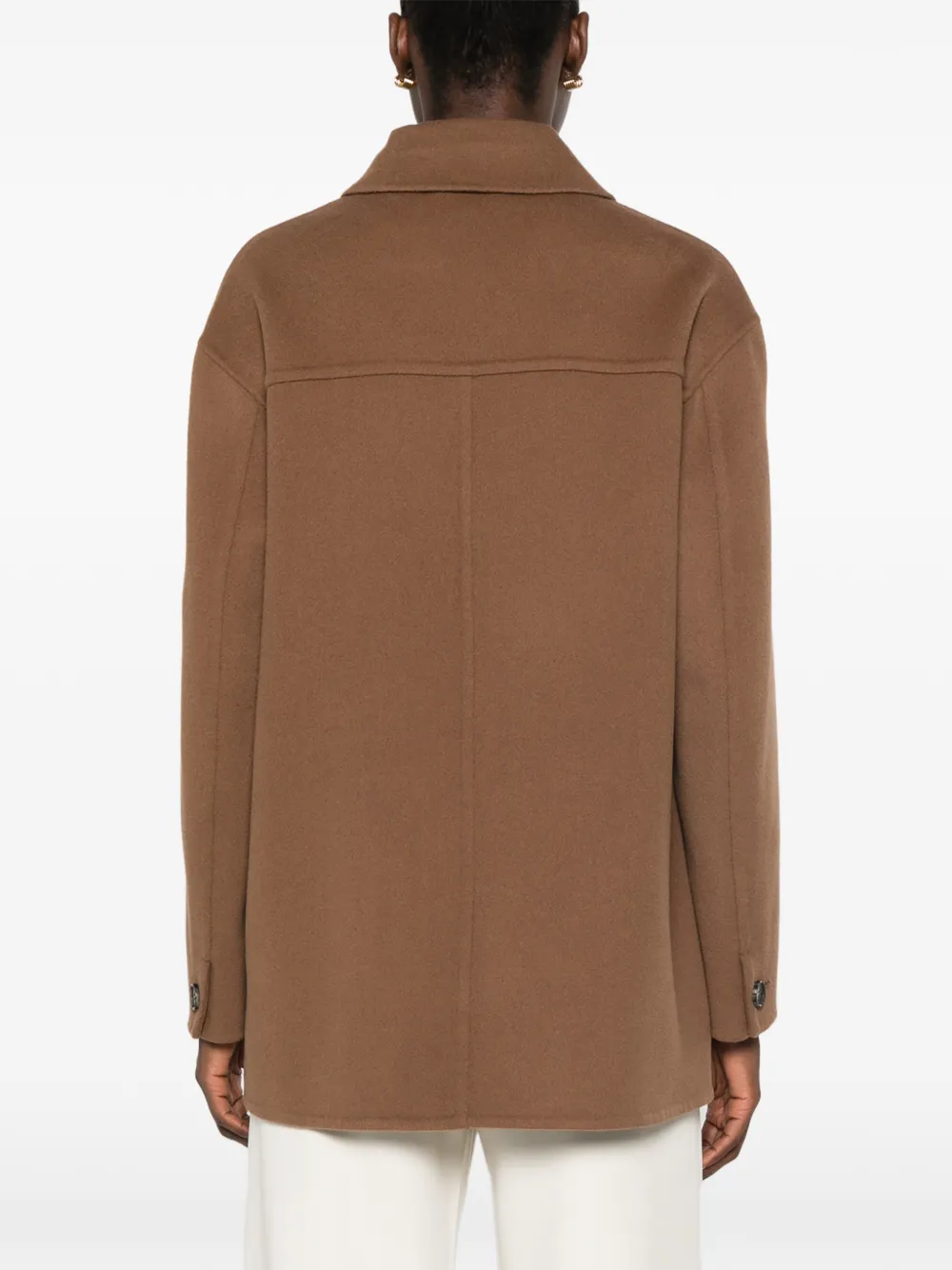 'S Max Mara Jack met opgestikte zak en knoopsluiting Bruin