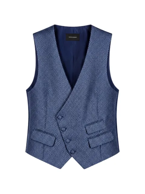RAMON SANJURJO double-breasted textured waistcoat
