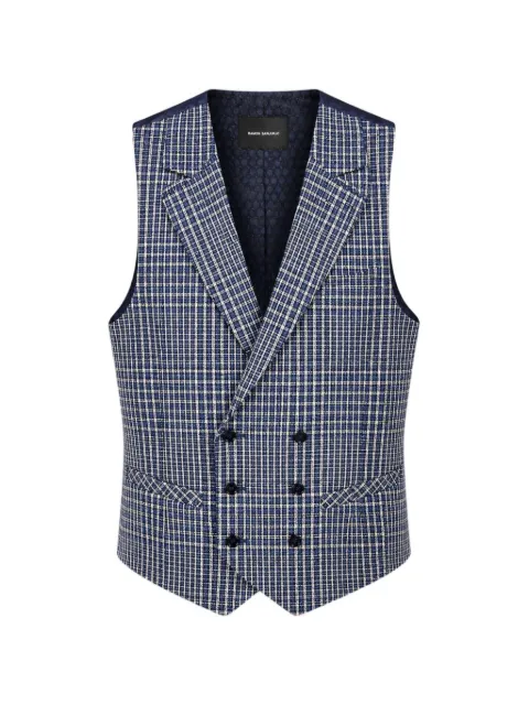 RAMON SANJURJO double-breasted check-pattern waistcoat