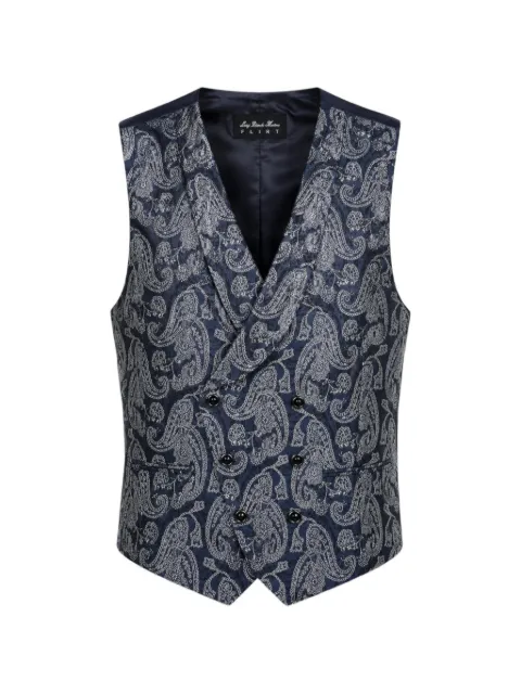 LUIGI BIANCHI MANTOVA paisley-print double-breasted waistcoat