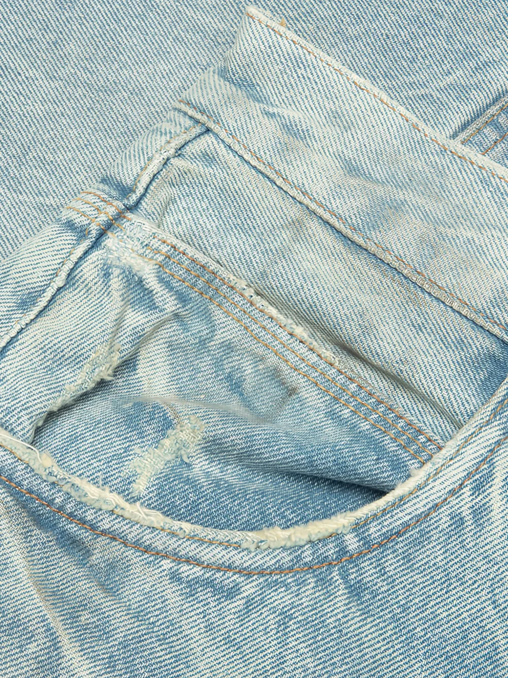 Purple Brand Dust Bowl gerafelde shorts Blauw