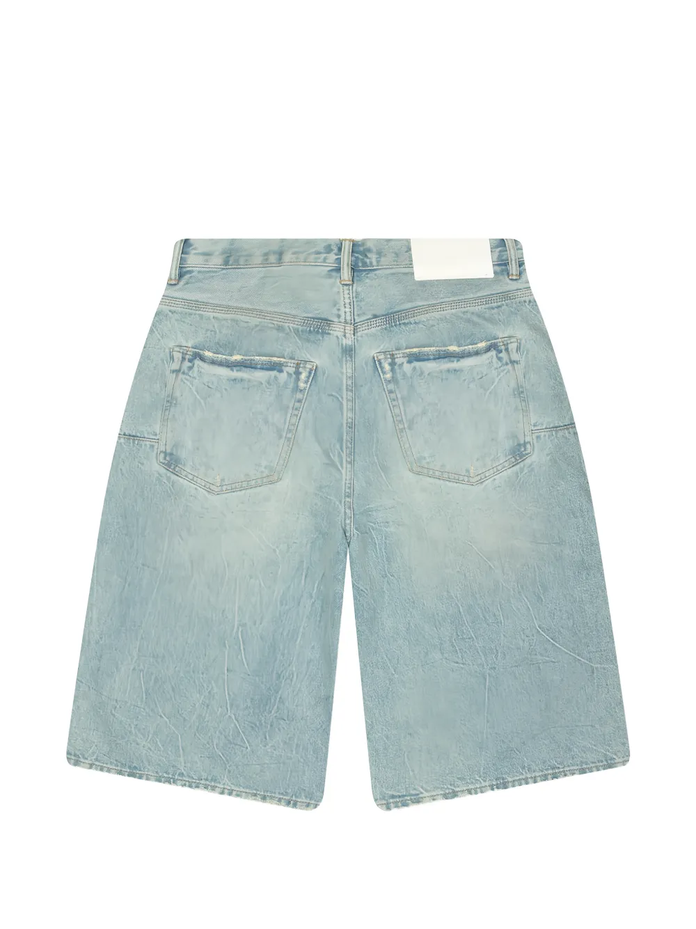 Purple Brand Dust Bowl gerafelde shorts Blauw