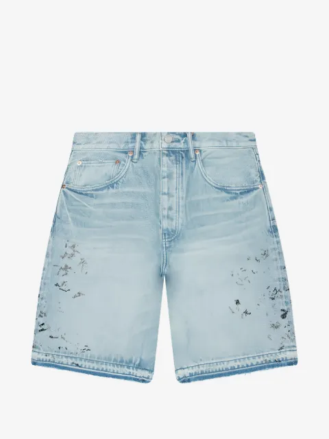 Purple Brand beaded splatter-effect shorts