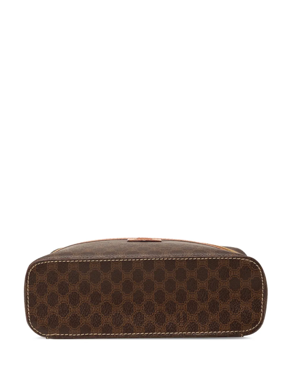 Celine Pre-owned 1995 Macadam Coated Canvas Vanity Bag in Brown, view 4