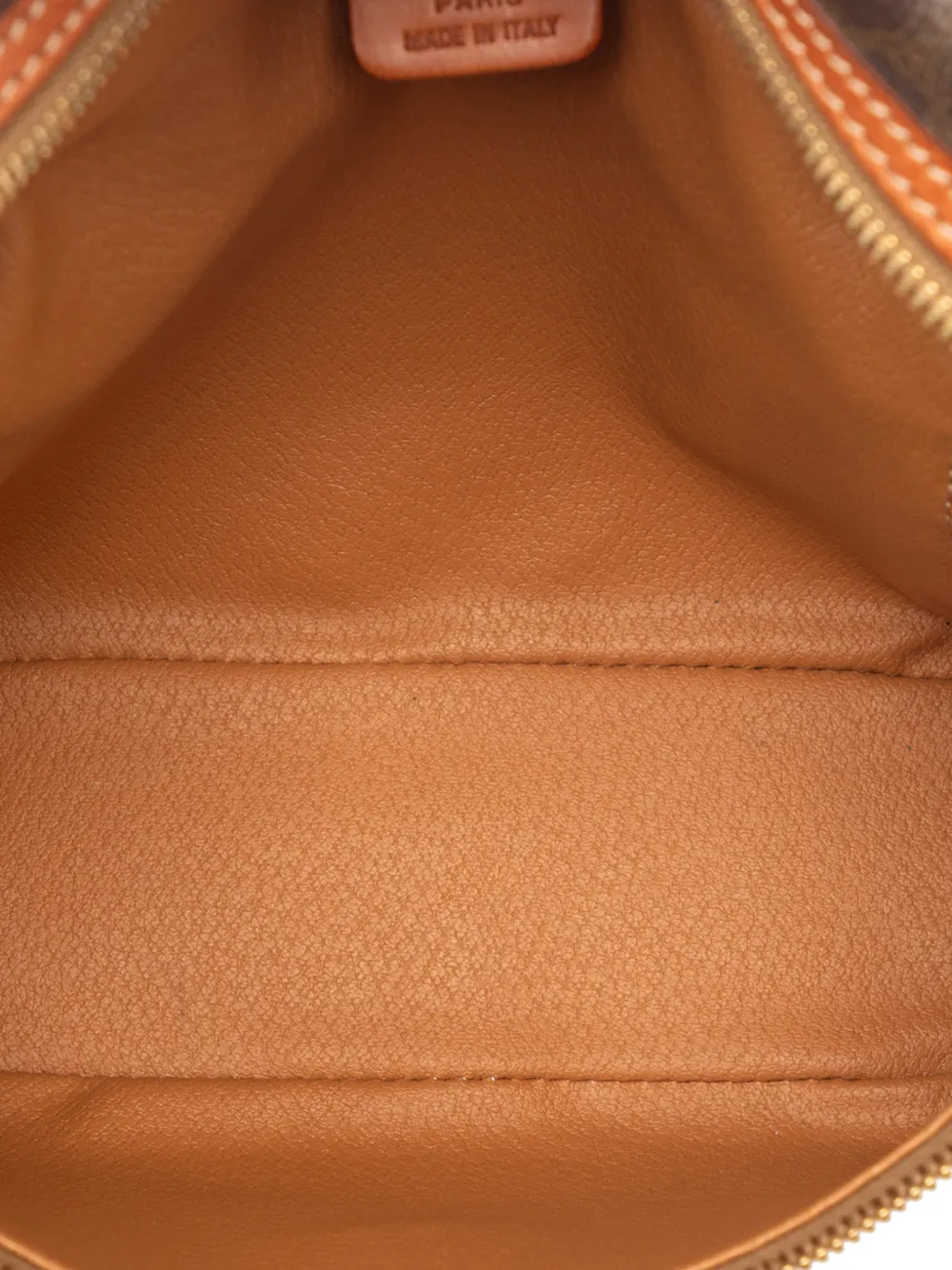 Celine Pre-owned 1995 Macadam Coated Canvas Vanity Bag in Brown, view 5