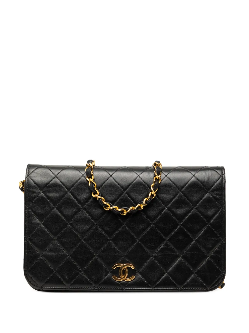 CHANEL Pre-Owned 1991-1994 CC Quilted Lambskin Full Single Flap crossbody bag - Nero