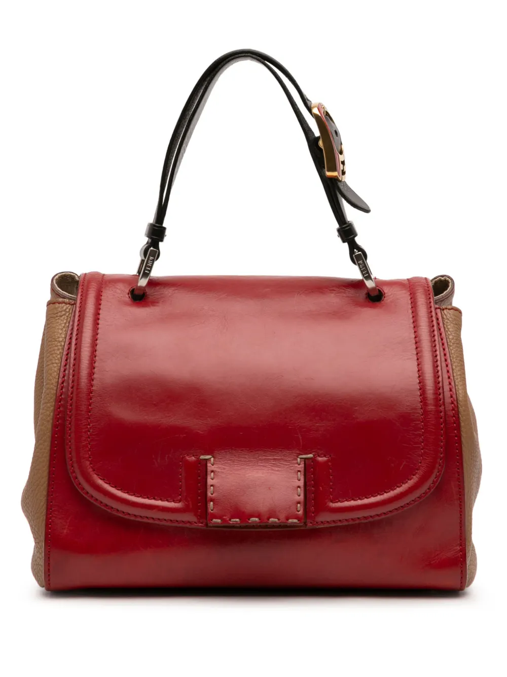 Fendi Pre-Owned 2000-2010 Tricolor Calfskin Silvana Top Handle Bag satchel - Rosso