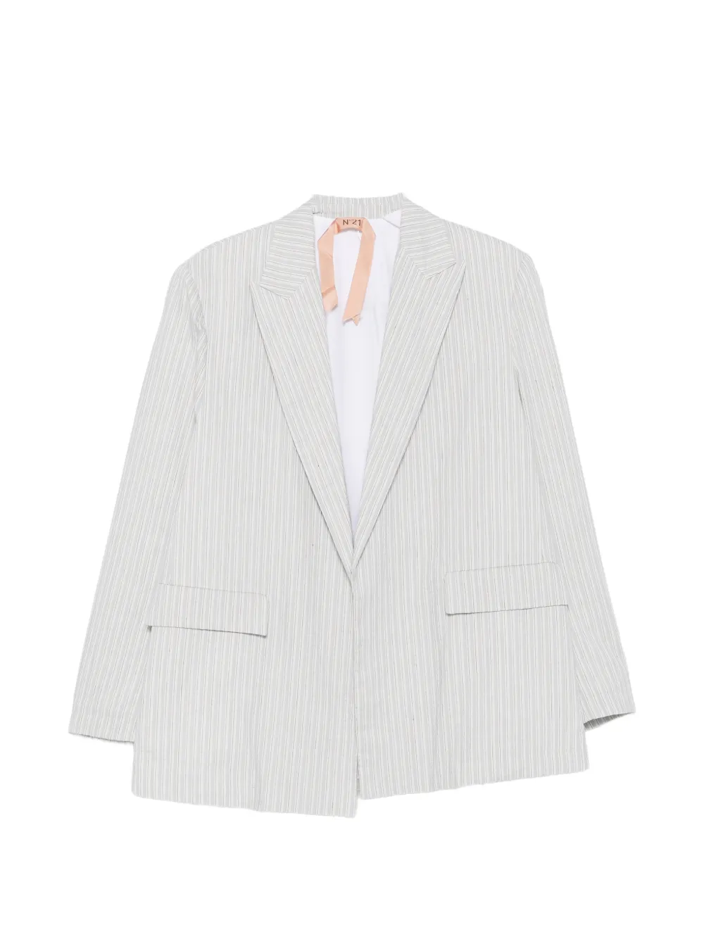 Nº21 pinstripe-pattern peak-lapel blazer - Blu