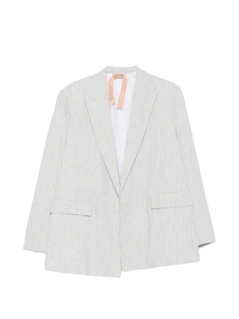Nº21 pinstripe-pattern peak-lapel blazer