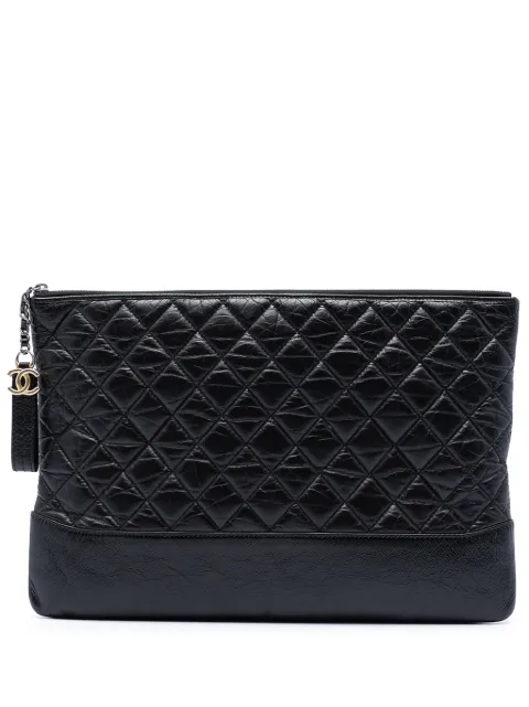 CHANEL Pre-Owned grande pochette Gabrielle O Case en cuir de veau vieilli (2018-2019)