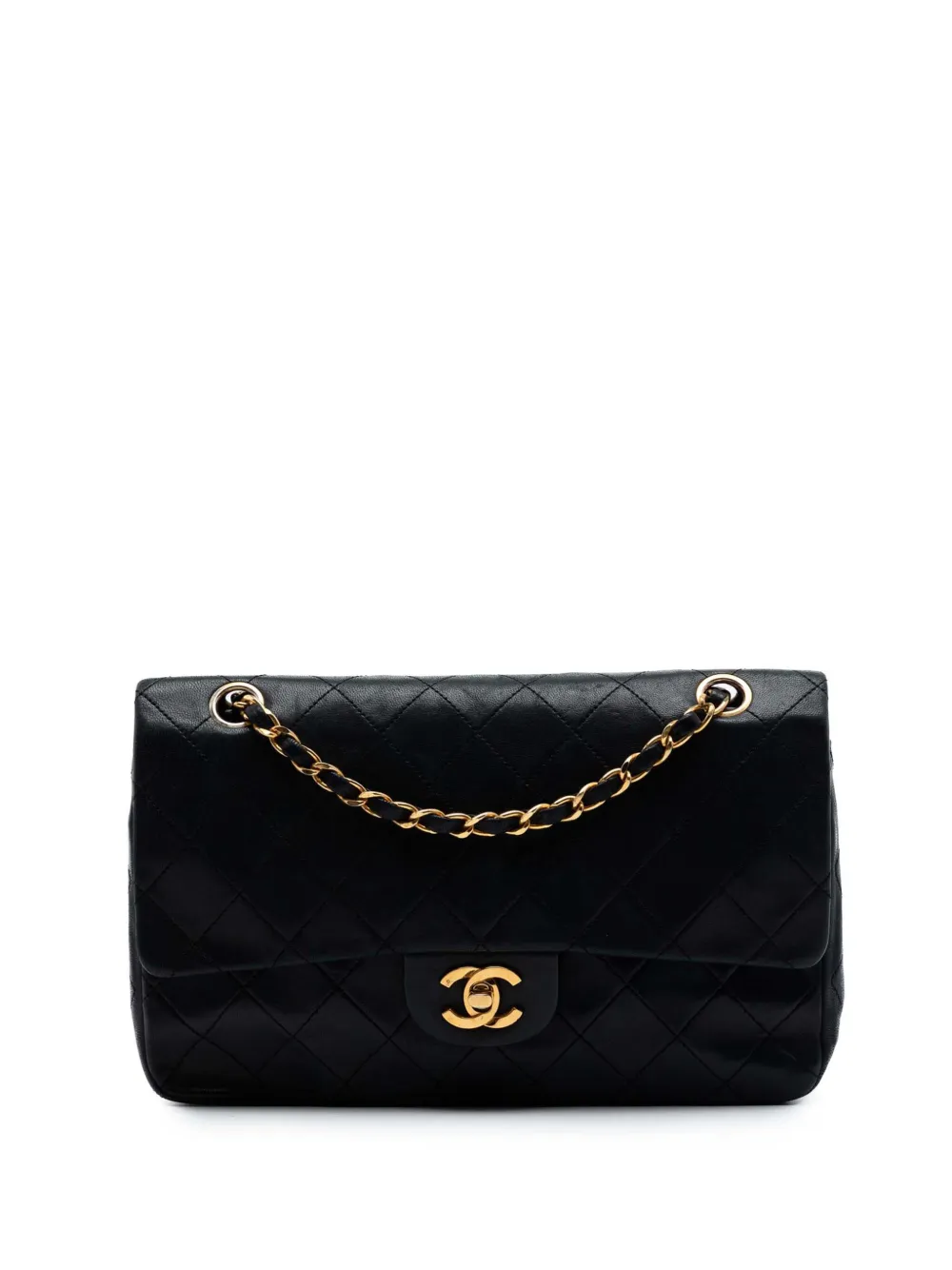 CHANEL Pre-Owned 1984-1986 Medium Classic Lambskin Double Flap shoulder bag - Nero