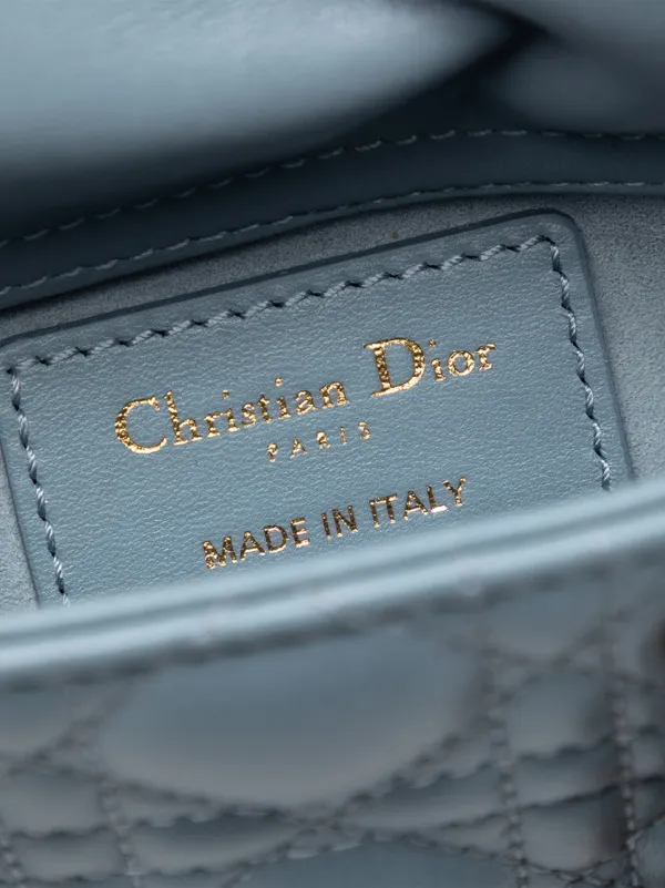 Christian Dior Pre-Owned 2022 Micro Lambskin Cannage Lady Dior