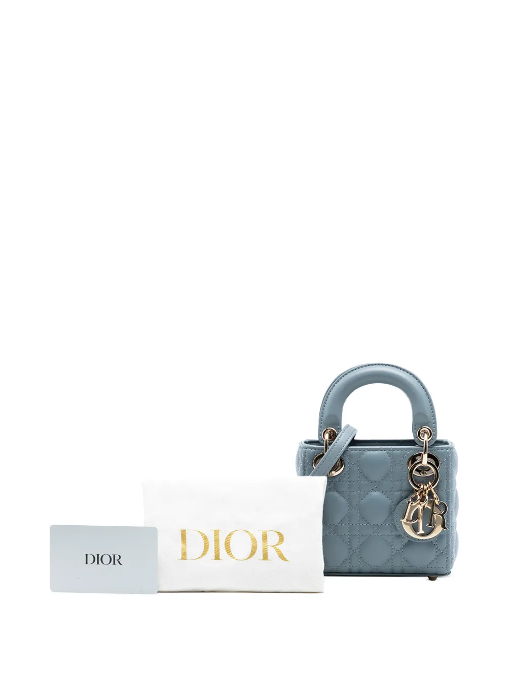 Christian Dior Pre-Owned 2022 マイクロ ラムスキン カナージュ