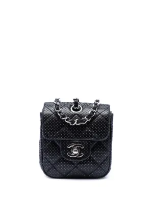 CHANEL Pre-Owned 2021-2024 キルティング エナメル ロゴ チェーン
