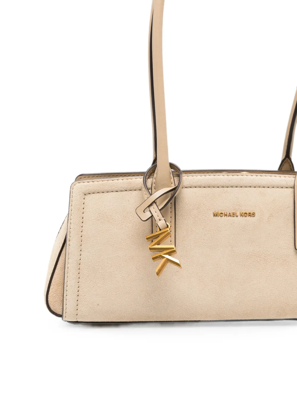 Michael Kors Laila schoudertas met logoplakkaat Beige
