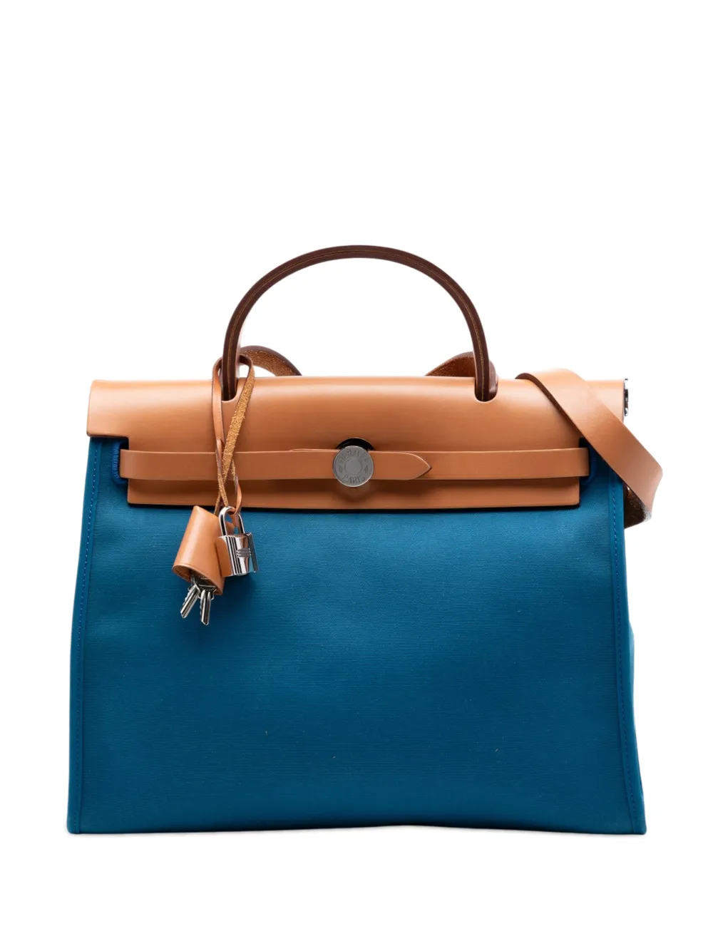 Hermès Pre-Owned 2016 Toile Herbag Zip 31 satchel - Blu