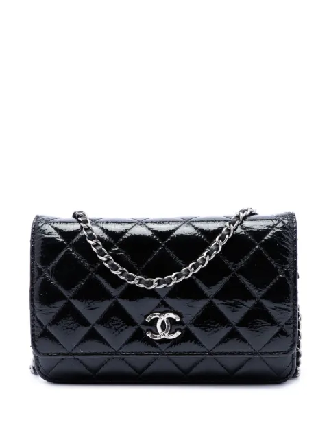 CHANEL Pre-Owned sac à bandoulière en cuir de veau âgé matelassé à bride en chaîne CC (2014)