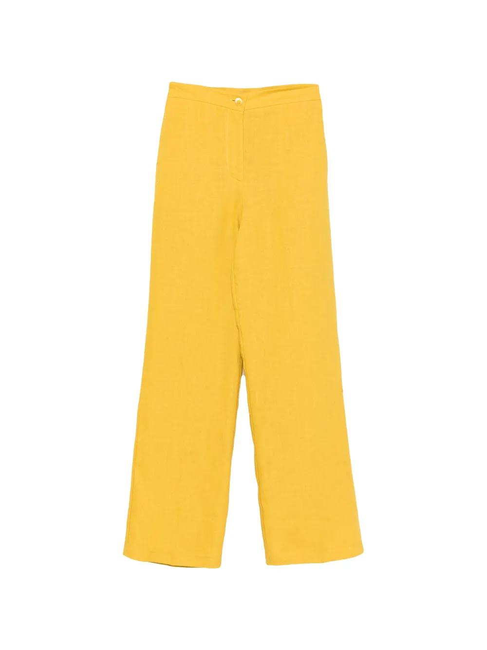 VICOLO pressed-crease wide-leg trousers - Giallo